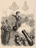 “Un concert à mitraille”, caricature de Grandville parue dans L'illustration (1845). Photo : BNF, Paris