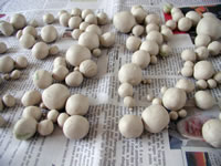 Boules réalisées par les enfants. Photo : F. Hauwelle