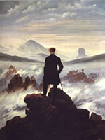 Caspar David Friedrich, "Le voyageur au-dessus de la mer de nuages", 1818 | Kunsthalle, Hambourg