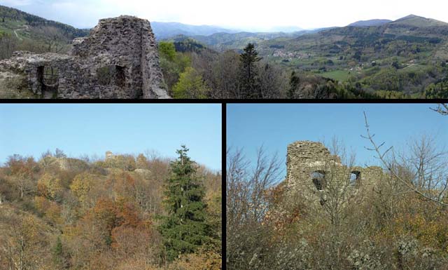 Le château du Freundstein, entre le HWK et le Grand Ballon. 