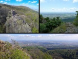 Vue sur la montagne et la plaine depuis le Herrenfluh. 