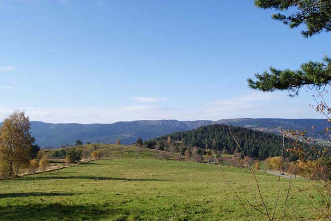 Vue sur le Hurlin et le Combekopf depuis la Courtine.