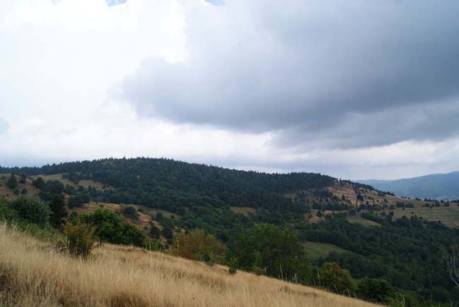 Vue depuis la crête dominant le Glasborn sur le Barrenkopf et le Kleinkopf.