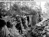 Soldats du 1er régiment de la Landwehr bavaroise dans leurs tranchées du Schratzmännele. Début 1915.