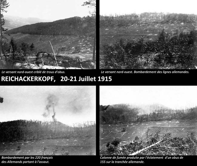 Scènes de la grande bataille du Reichackerkopf, les 20 et 21 juillet 1915. 