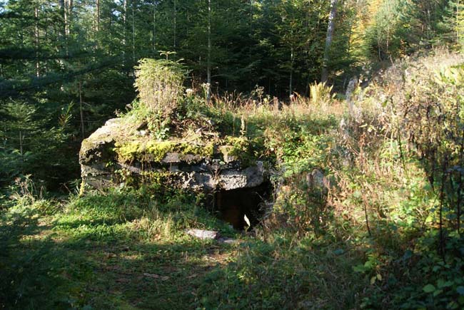  Petit blockhaus placé face au petit Reichsackerkopf et au col du Sattel (C16).