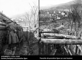 Tranchée française de première ligne à Steinbach. Mars 1916.