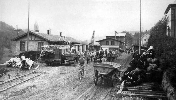 La gare de ravitaillement allemande de Lapoutroie / Schnierlach. 