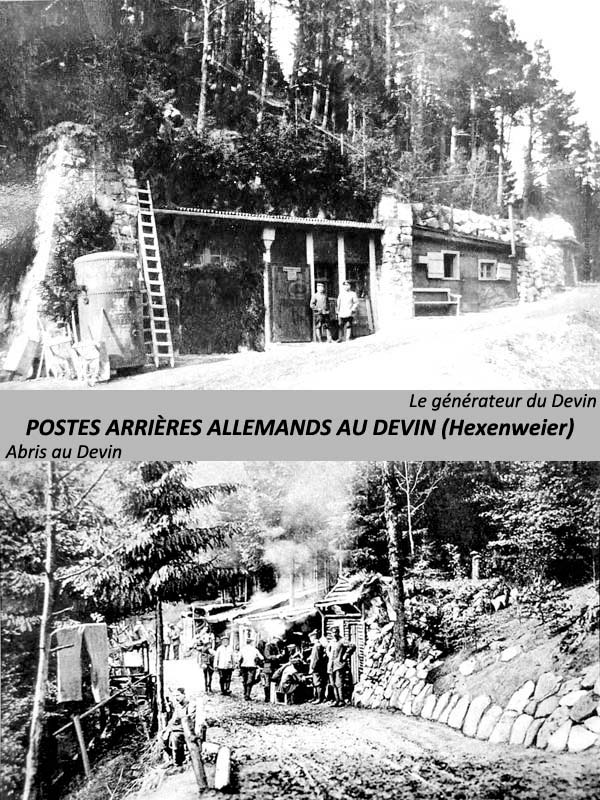 Poste arrière allemand de l'étang du devin : le générateur et les abris. 