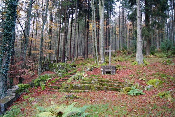 Le cimetière désaffecté Kahm sur la route étang du Devin. Vue générale. 