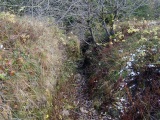 Tranchée sommitale allemande menant au Bastion. 