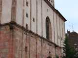 Abbatiale Sainte-Richarde d'Andlau : le porche et sa frise. 