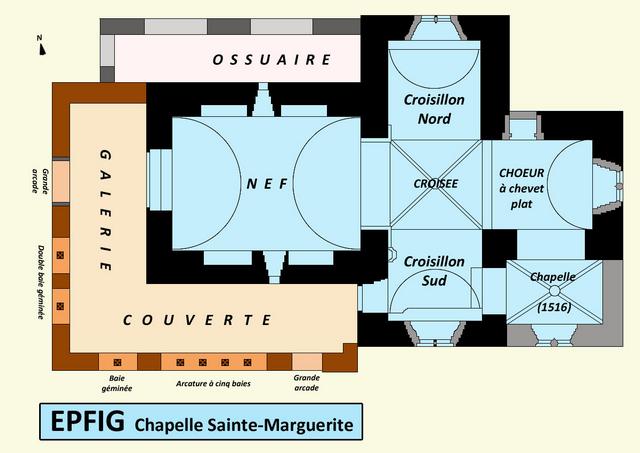 Chapelle Sainte-Marguerite : plan