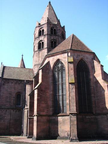 Église Saint-Léger : chevet et abside gothique pentagonale