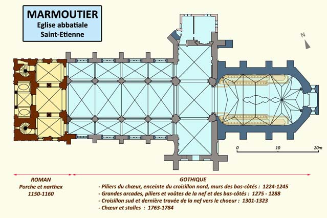 L'église abbatiale Saint-Etienne de Marmoutier : plan de l’église abbatiale.