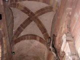 L'église abbatiale Saint-Etienne de Marmoutier : intérieur et voûte du porche. 