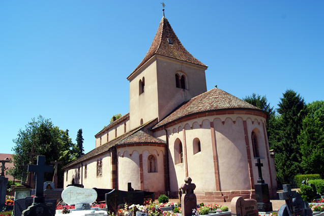 Hohatzenheim : l’église de pèlerinage. Saint-Pierre-et-Saint-Paul. Vue générale.