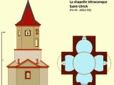 Avolsheim : la chapelle Saint-Ulrich : plan de la tétraconque.