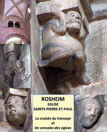 Eglise Saints-Pierre-et-Paul de Rosheim : colonne du bas-côté nord. 