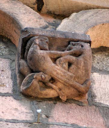 Sélestat, église Sainte-Foy : détail du décor de l’abside axiale. 