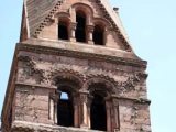 Sélestat, église Sainte-Foy : détail de la tour nord de la façade. 