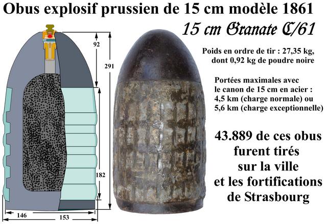 Obus explosif prussien de 15 cm modèle 1861