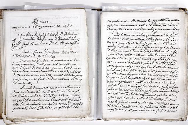 Notes bibliographiques sur les débuts de l’imprimerie prises vers 1798-1799 (image interactive)