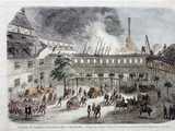 Incendie du Gymnase, ancien couvent des Dominicains, en 1860