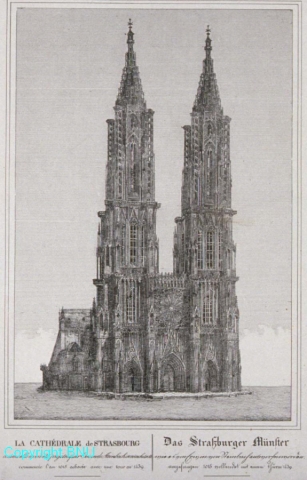 La cathédrale vue par Erwin de Steinbach, v. 1850