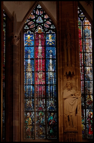 La chapelle Ste Catherine, fenêtre méridionale (v. 1340)