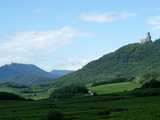 Vue depuis le village de Dieffenthal sur l’entrée du Val-de-Villé