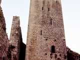 Arrière du donjon vu depuis le logis seigneurial