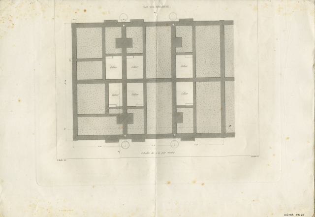 Maisons contiguës - fondations (image interactive)