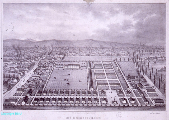 Mulhouse : cité ouvrière - vue générale de 1860 ?