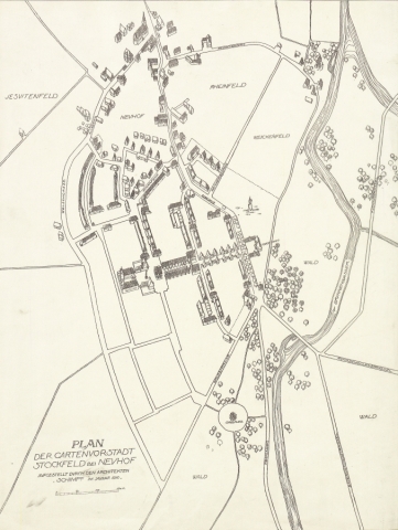 Strasbourg : cité-jardin du Stockfeld - plan projet de 1910