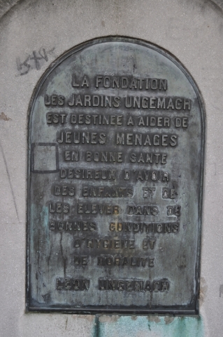 Strasbourg : cité-jardin Ungemach - plaque commémorative