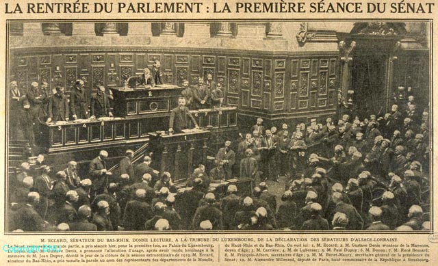 Retour des parlementaires alsaciens au Sénat