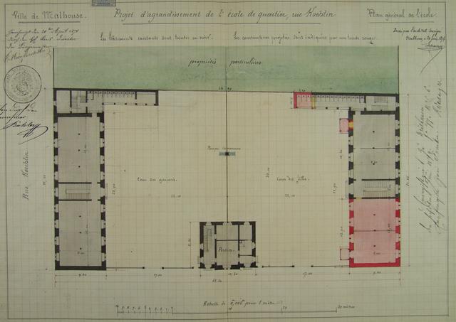 École Koechlin : projet d’agrandissement de l’école du quartier - plan général