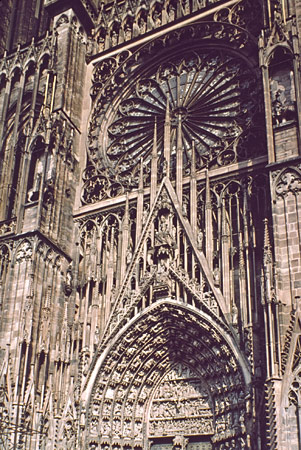 Strasbourg : cathédrale Notre-Dame, partie centrale de la façade occidentale