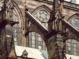 Strasbourg : cathédrale Notre-Dame, arcs-boutants du côté sud