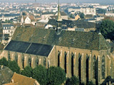 Colmar : église des Dominicains, vue aérienne depuis le sud-est