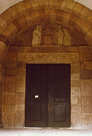 Andlau : ancienne abbatiale Saints-Pierre-et-Paul - portail du porche