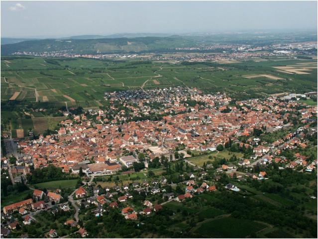 Rosheim : vue aérienne