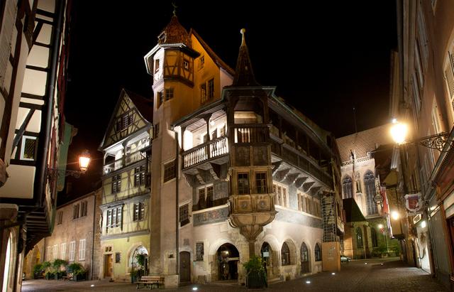 Colmar : maison Pfister éclairée 