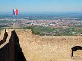 Vue de Colmar depuis le château restauré du Hohlandsbourg