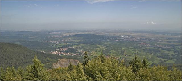 Piémont et plaine vus depuis le Mont-Sainte-Odile