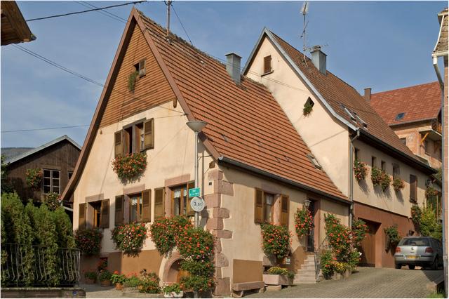 Un village de moyenne montagne : Breitenbach - maison restaurée dans le centre du village