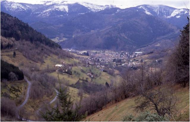 Vallée de la Thur : vue en hiver