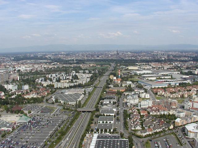 Strasbourg-Hautepierre : vue aérienne