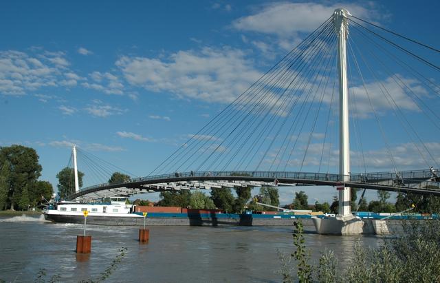 Strasbourg : passerelle des Deux Rives sur le Rhin